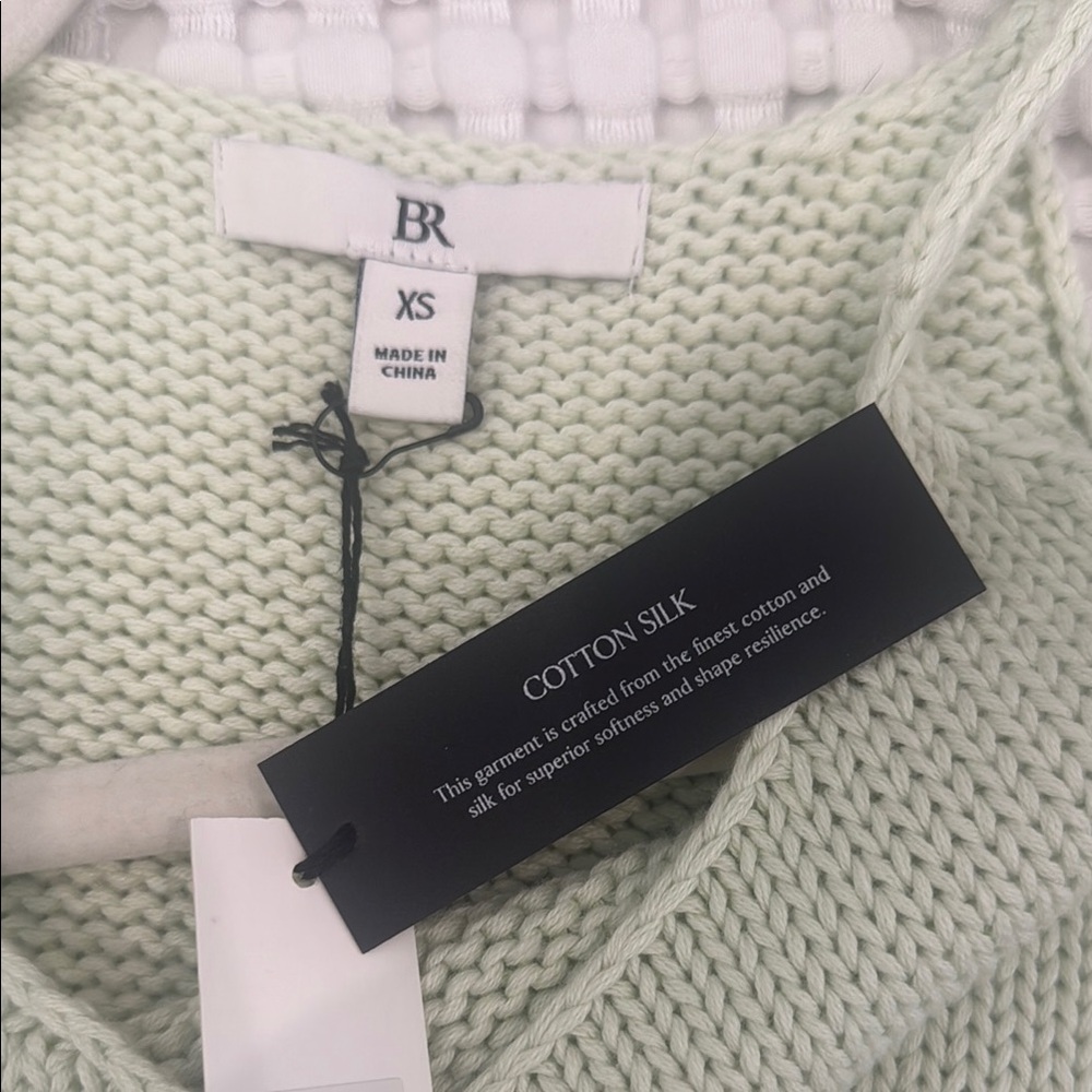 NWT Banana Republic Mint Green Knit Halter Top - Picture 2 of 2